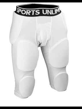 Sports Unlimited Padded Compression Football Girdle - White